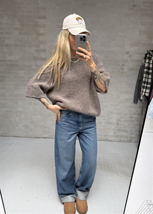 Zolly ss knit Mole Melange American Vintage 